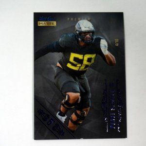 2021 Wild Card MATTE Black 5 Stripe /10 Penei Sewell #MBC-17 RC Detroit Lions
